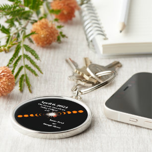 Porte-clés Éclipse solaire totale 2024