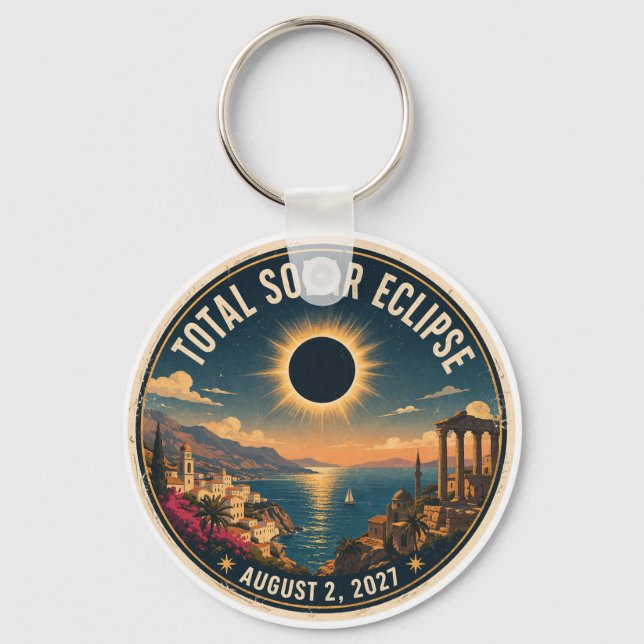 Porte-clés Éclipse solaire totale 2027  (Recto)