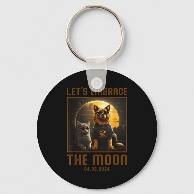 Porte-clés Éclipse solaire totale Étreindre Lune (Recto)