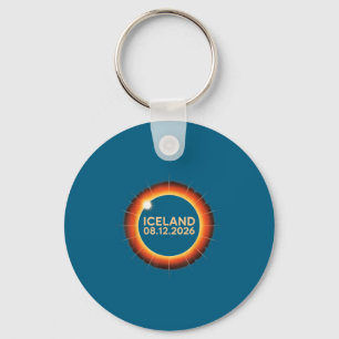 Porte-clés Éclipse solaire totale Islande Août Illustration