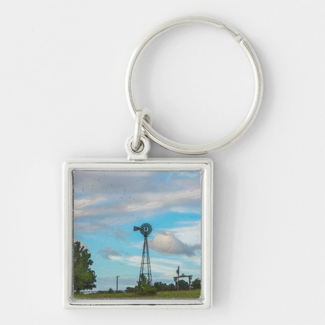 Porte-clés Éclosion d'oiseaux du moulin à vent (Devant)