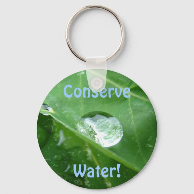 Porte-clés ECO CONSERVATION DE L'EAU CONVIVIALE Cadeaux et en (Recto)