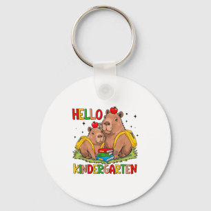 Porte-clés École Capybara Commencer Bonjour Maternelle Retour