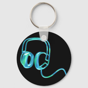 Porte-clés Écouteurs bleus