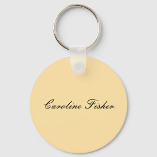 Porte-clés Écriture Manuelle Classique Simple Beige