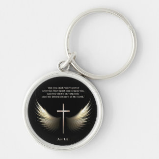 Porte-clés Écriture sainte chrétienne de coutume de croix et