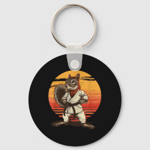 Porte-clés Écureuil de judo Coucher de soleil Taekwondo Karat