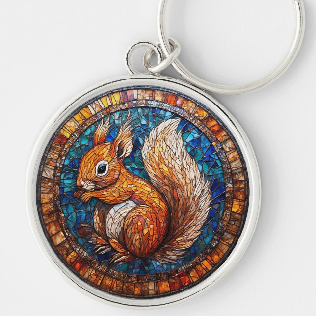 Porte-clés Écureuil en motif détaillé (Devant)