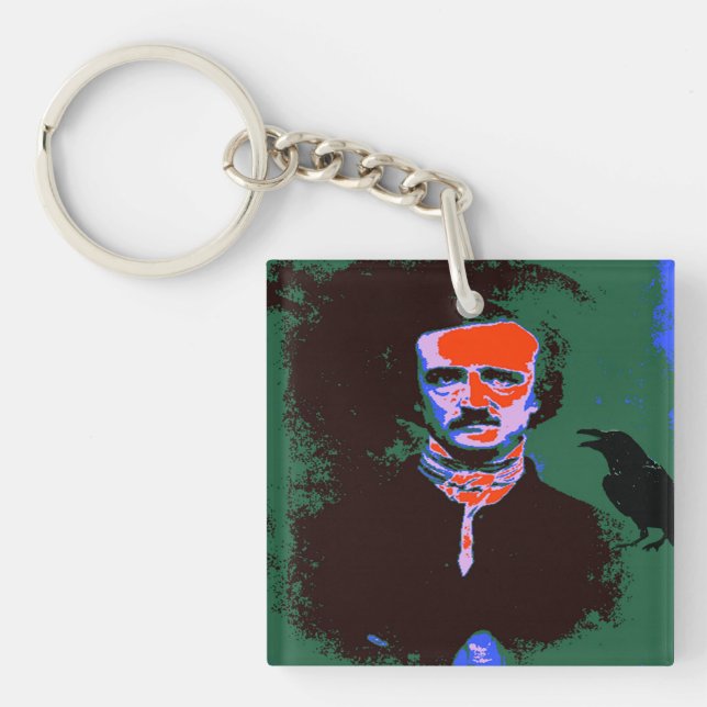 Porte-clés Edgar Allan Poe Pop Art (Devant)