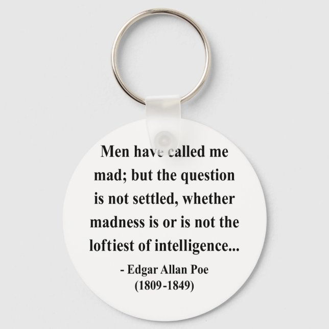 Porte-clés Edgar Allen Poe Citation 9a (Recto)