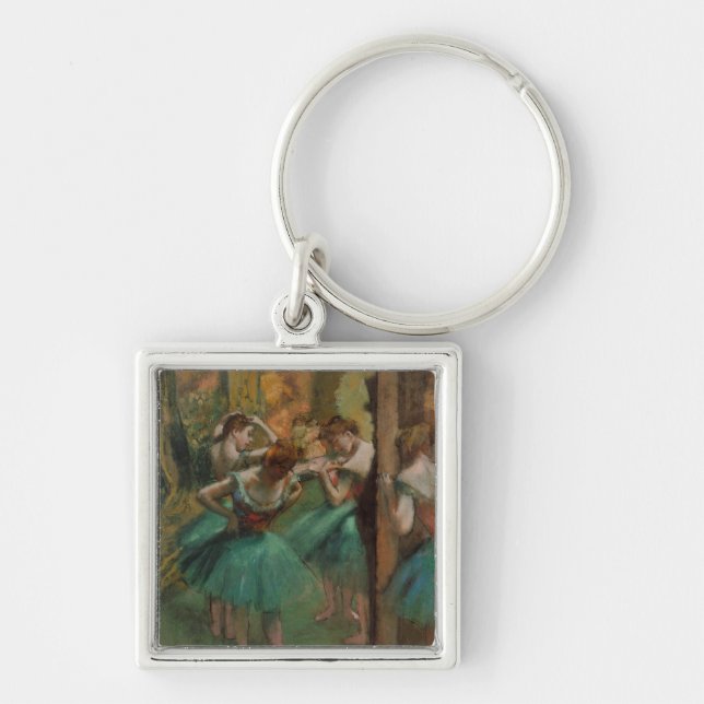 Porte-clés Edgar Degas Danseuses Porte - clé rose et vert (Devant)