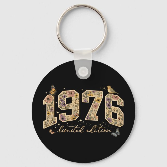 Porte-clés Édition limitée 50e anniversaire floral 1976 (Recto)