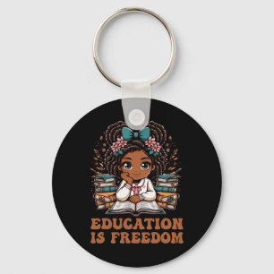 Porte-clés Éducation Est La Liberté Livre Lecteur Mois De L'h