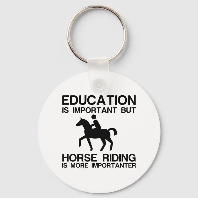PORTE-CLÉS EDUCATION IMPORTANT HORSE RIDING IMPORTANTER (Recto)