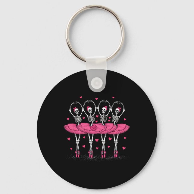 Porte-clés Éffrayant Byllerina Skeleton Danser Drôle Hallowee (Recto)