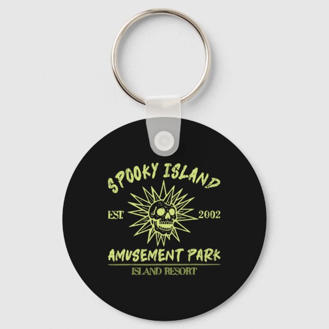 Porte-clés Éffrayant Island Est 2002 Parc d'attractions Honde (Recto)