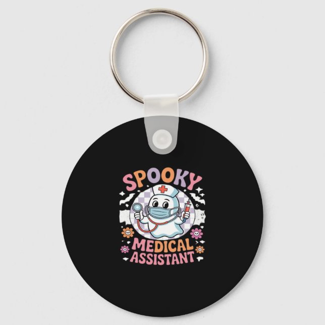 Porte-clés Éffrayant Médicale Assistant Cute Halloween Essent (Recto)