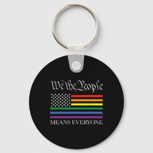 Porte-clés Égalité LGBTQ Usa Nous Le Peuple Signifie Tout Le 