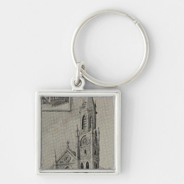 Porte-clés Église de l'Assomption, Ansonia, Conn (Devant)