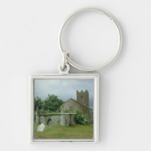Porte-clés Église et cimetière médiévales