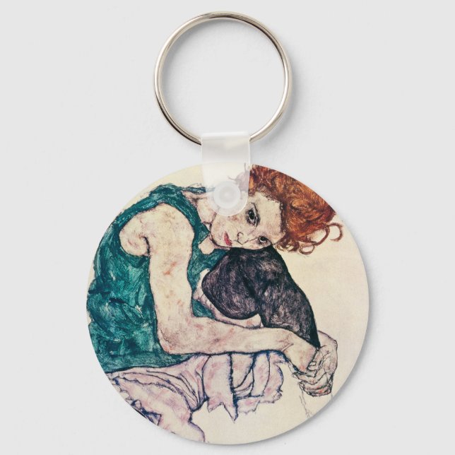 Porte-clés Egon Schiele Femme assise Porte - clé (Recto)