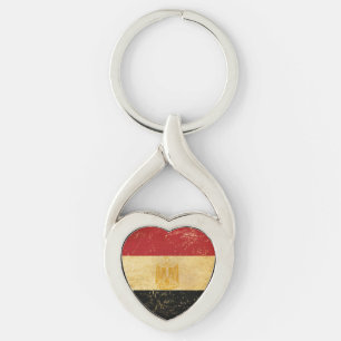 Porte-clés Égypte Drapeau Vintage Grunge Porte - clé métalliq