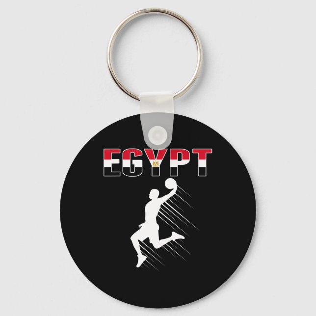 Porte-clés Égypte Fans de basket Jersey - Drapeau égyptien (Recto)