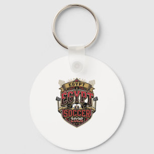 Porte-clés Égypte Football 2026 Football Gras Pays Typographi