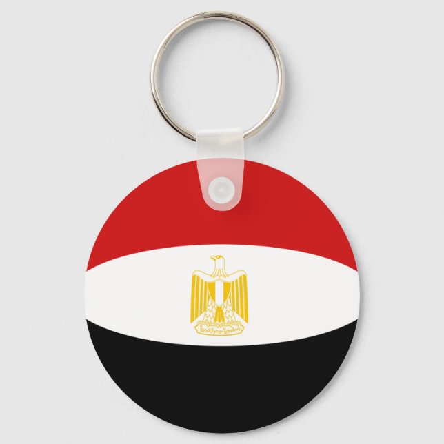 Porte-clés Égypte Porte - clé du drapeau Fisheye (Recto)