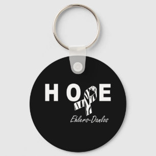 Porte-clés Ehlers-Danlos Hope Zebra Stripe Ribbon Keychain