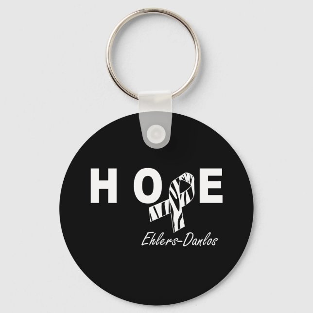 Porte-clés Ehlers-Danlos Hope Zebra Stripe Ribbon Keychain (Recto)