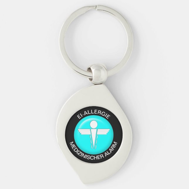 Porte-clés EI-ALLERGIE Médicale Alert Porte - clé métallique (Devant)