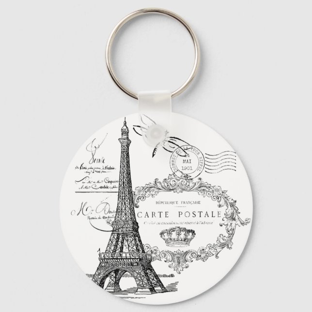 Porte-clés Eiffel tower collage (Recto)