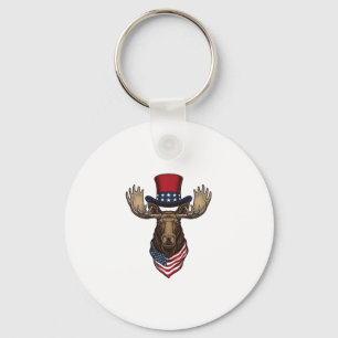Porte-clés Élan patriotique gravure vintage design vectoriel_