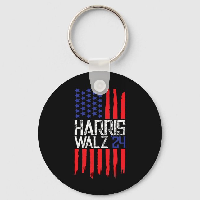 Porte-clés Elect Kamala Harris &amp; Tim Walz 2024 American F (Recto)