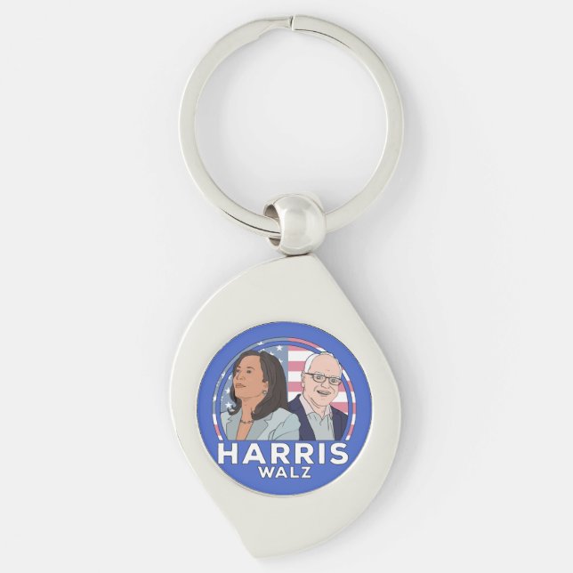 Porte-clés Élection de Harris Walz (Devant)