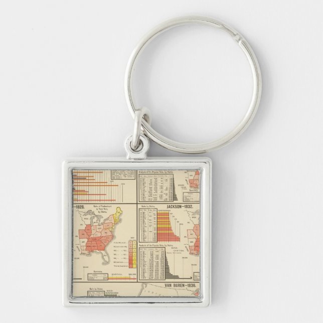 Porte-clés Élection présidentielle de 1824-1840 (Devant)