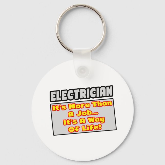 Porte-clés Électricien...Plus que du travail, mode de vie (Recto)