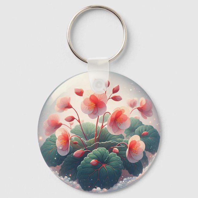 Porte-clés Elegance Begonia Flowers (Recto)