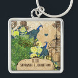 Porte-clés Élégance jaune soleil Vintage Birdcage Peacock<br><div class="desc">Sunny Yellow Elegance Vintage Peony Blue Peacock bird Keepsaké Porte - clé voir plus Produits pour oiseaux vintages Peacock Wedding Invitations Vintage Paisley Peacock Colors ou Fuchsia and Lime Paisley Faire-part de mariage -Paisley Peacock Colors Wedding Invitations, RSVP, Save the Date and Direction or Reception Cards. Cartes RSVP & Place...</div>