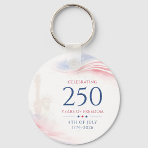 Porte-clés Élégant 250e anniversaire de l'indépendance améric