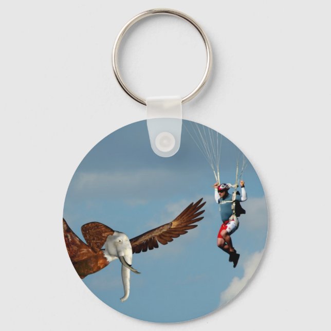 Porte-clés Elégant aigle éléphant (Recto)