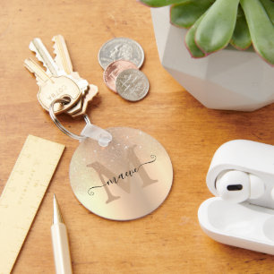 Porte-clés Elégant brillant Or Ombre Parties scintillant Plui