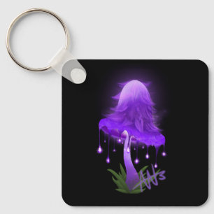 Porte-clés Elégant Casquette épais brillant mauve Mushroom mé