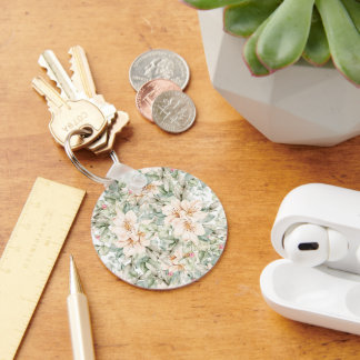 Porte-clés élégant floral