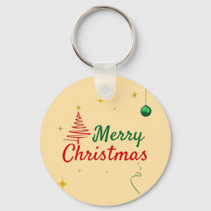 Porte-clés Elégant Joyeux Noël Arbre de Noël Design de vacanc