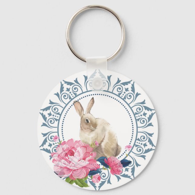 Porte-clés Elégant lapin de Pâques (Recto)