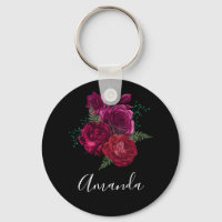 Elegant Magenta Rose Floral Bouquet
