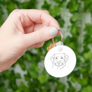 Porte-clés élégant minimaliste d'un chat en portra