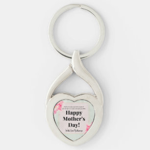 Porte-clés Elégant Moderne Chic Floral Keepsaké Fête des mère